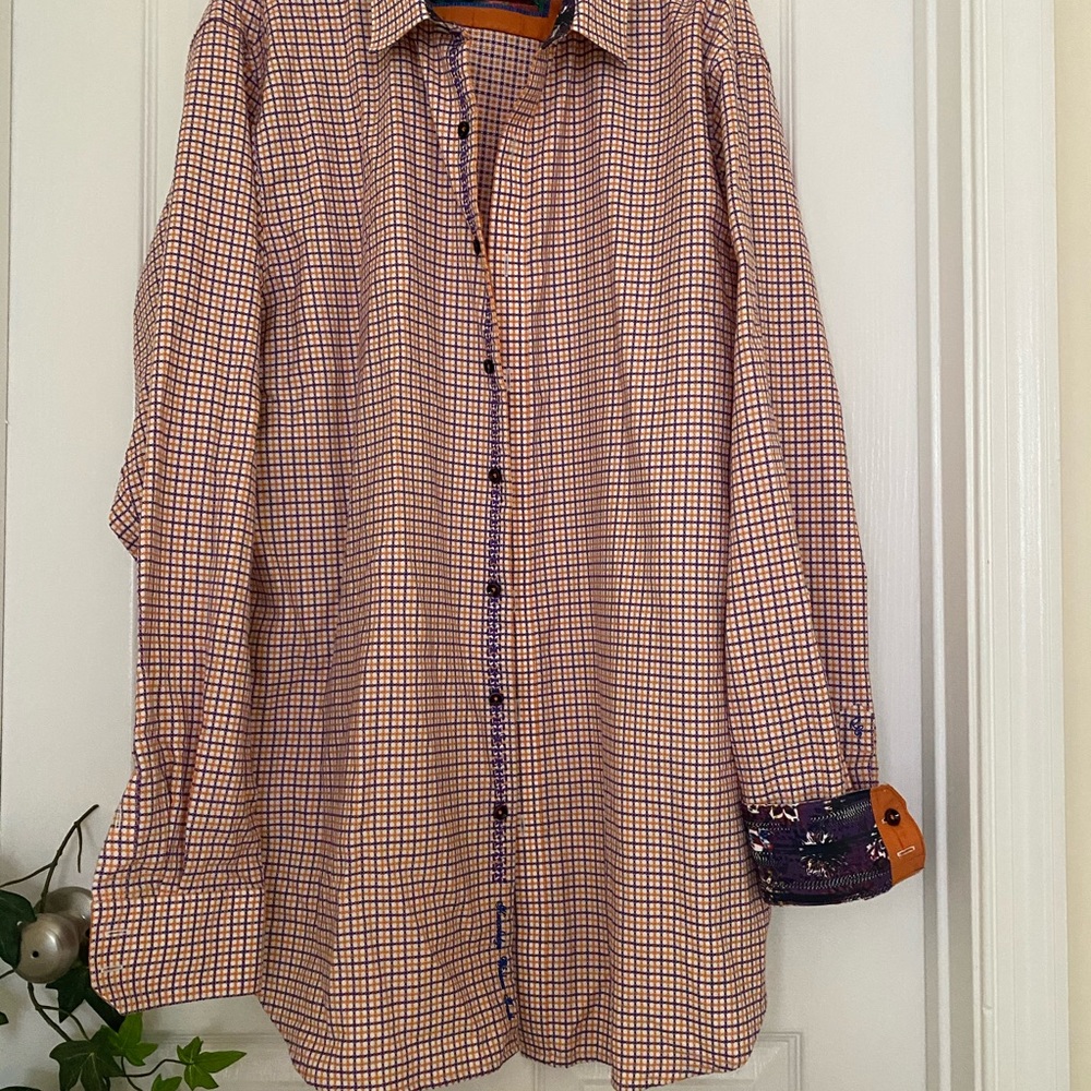 Robert Graham plaid fancy shirt